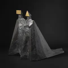 Lynn Chadwick, Standing Couple, 1980, bronze with black patina and polished