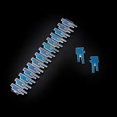 Pair of Earrings and Bracelet by Bente Bonne, set with blue enamel, marked with Georg Jensen hallmarks and 'STERLING / DENMARK', sold Apr 2021