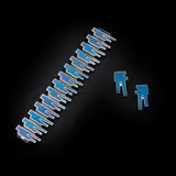 Bente Bonne, Pair of Earrings and Bracelet, set with blue enamel, marked with Georg Jensen hallmarks and 'STERLING / DENMARK'