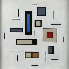 Derek Carruthers, Composition, 1962, oil on board