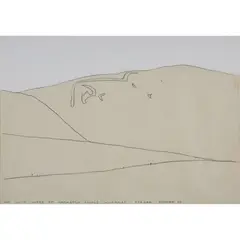 Bob Law, The White Horse at Uffington Castle, Wiltshire, 1966, pencil on paper