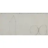 Bob Law, Free Standing Table Sculpture, Wooden Obelisk, pencil on paper