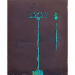 Bob Law, Nest of Obelisks, 1985, watercolour and pencil