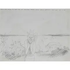 Bob Law, Past The Devil to the Sea, 1987, pencil on paper