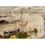 Julian Trevelyan, The River Thames Flooded at Chiswick, 1945, oil on canvas