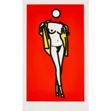 Woman Taking off Man's Shirt (Cristea p.244), 2003 by Julian Opie, Screenprint, from an unknown edition size, published by K21 Kunstammlung Nordrhein-Westfalen, sold Apr 2021