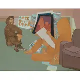 Alasdair Gray, MAKING PICTURES (FILM SEQUENCE WITH LIZ LOCHHEAD), 1972, mixed media on brown paper laid on board