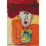 LEMONADE QUEEN by Pat Douthwaite, watercolour and ink, sold Apr 2021