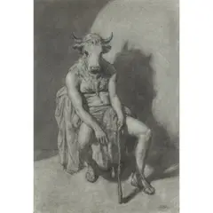 Paul Reid, MINOTAUR, charcoal