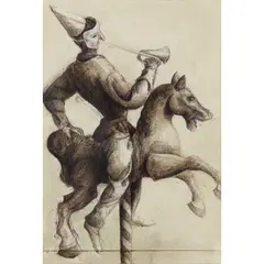 Mark I'Anson, AFF THE MERRY GO ROUND III, Ink and wash