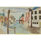 Caroline McNairn, A BORDERS HIGH STREET, 1983, pastel