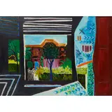 SUMMER WINDOW II by David Michie, oil on canvas, sold Apr 2021