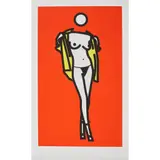 Julian Opie, WOMAN TAKING OFF A MAN'S SHIRT (CRISTEA P.244)