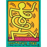 Keith Haring, MONTREUX JAZZ POSTER (GREEN), 1983, Screenprint, unframed