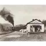 O. Winston Link, MAUD BOWS TO THE VIRGINIA CREEPER, GREEN GOVE, 1950s, Silver gelatin print, artist's copyright no. NW1230