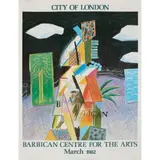 David Hockney, CITY OF LONDON BARBICAN POSTER, 1982, Off-set lithograph on gloss paper