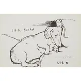 David Hockney, LITTLE BOODGE, 1993, Off-set lithograph, published by 1853 Gallery, Salts Mill, Saltaire, Yorkshire