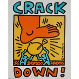 Keith Haring, CRACK DOWN, 1986, Off-set lithograph