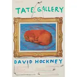 David Hockney, TATE GALLERY RETROSPECTIVE POSTER, 1989, Off-set lithograph