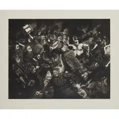 Ken Currie, THE LUDICROUS SITUATION, Etching, 14/40