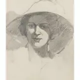 John Duncan Fergusson, WOMAN IN A LARGE HAT