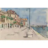 Alberto Morrocco, ZATTERE AL PONTE LUNIGO, VENICE