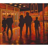 Graham McKean, NIGHT ON THE TOWN, oil on board