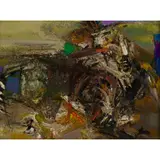 Robin Philipson, DEFENDERS OF THE REALM ALTARPIECE - PREDELLA PANEL 5, Oil on board