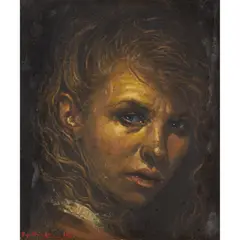 Ian Hughes, DUTCH GIRL, mixed media on canvas