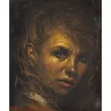 Ian Hughes, DUTCH GIRL, mixed media on canvas