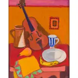 Leon Morrocco, STILL LIFE WITH VIOLIN