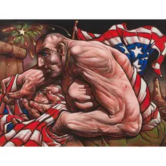 SENTINAL by Peter Howson, pastel, sold Feb 2021