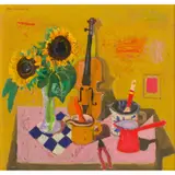 Leon Morrocco, STILL LIFE WITH SUNFLOWER
