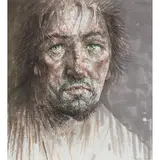 Peter Howson, TRIAL III, pen and ink and wash