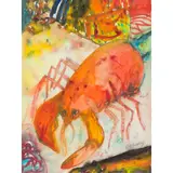 John Bellany, LOBSTER, watercolour