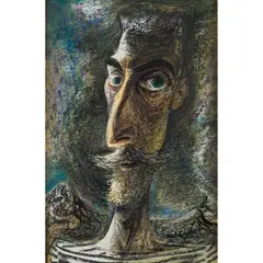 John Byrne, SELF PORTRAIT, mixed media