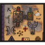 Alan Davie, LITTLE DRAGON'S CONSTRUCTION, oil on board