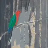 KING PARROT by David Michie, oil on canvasboard, sold Jan 2021