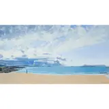 Charles Simpson, BEACH FIGURE AND SEAGULL, oil on board