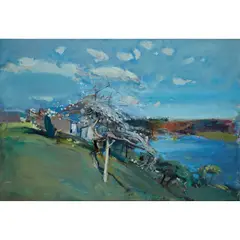 Duncan Shanks, CROSSFORD, 1973, oil on canvas