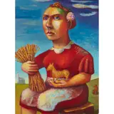 Neil MacPherson, THE HARVEST GIRL, oil on paper