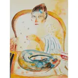 John Bellany, JEUNE FILLE, LE TRÉPORT, 1986, watercolour and pencil