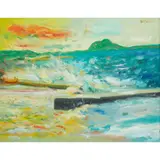John Bellany, THE BREAKWATER, oil on canvas