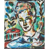 Adrian Wiszniewski, GARDENER, acrylic