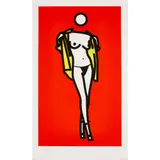 Julian Opie, WOMAN TAKING OFF MAN'S SHIRT (CRISTEA P.244)