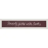 Ian Hamilton Finlay, POVERTY, PITTED WITH LARKS, Screenprint, 1992