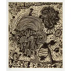 Alan Davie, MUCHNESS MEANING, 2003, Etching and chine-colle