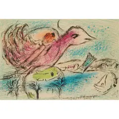 LA BAIE by Marc Chagall, 1962, Colour lithograph, ed. 3000, published by Mourlet, sold Jan 2021