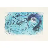 THE FLUTE PLAYER (M. 197) by Marc Chagall, 1957, Lithograph, 35/90, sold Jan 2021