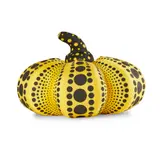 PUMPKIN (YELLOW) - SOFT SCULPTURE by Yayoi Kusama, Silkscreen printed nylon, sold Jan 2021